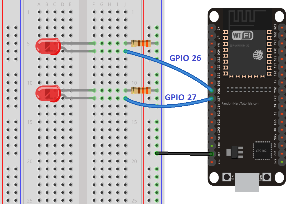 esp led circuit