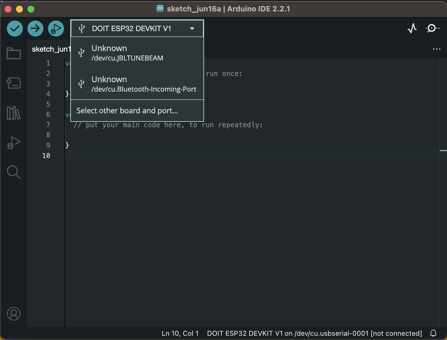 ide port selection